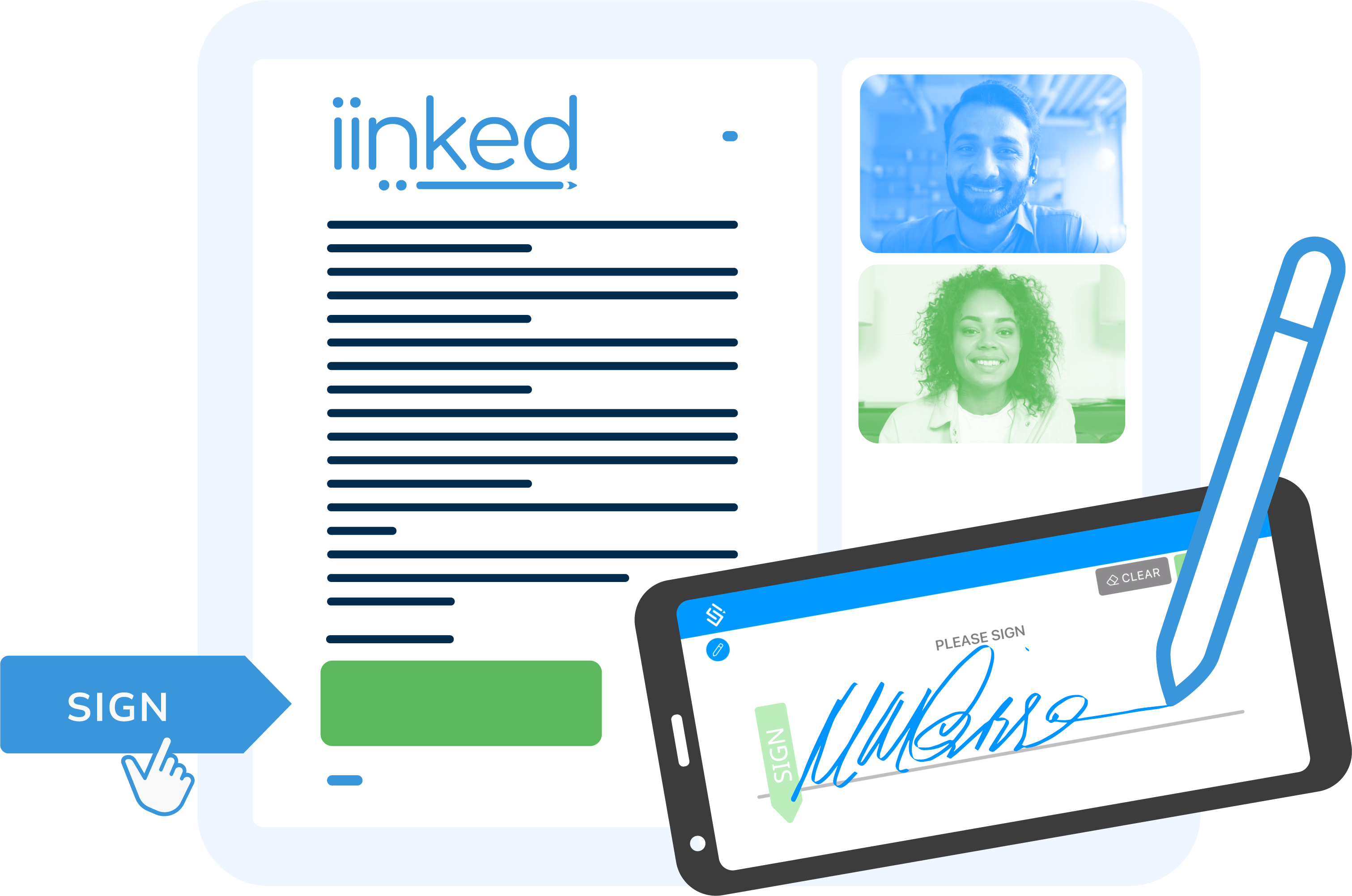 E-Signatures, Video Sign & Notarization in your browser with the iinked™ platform